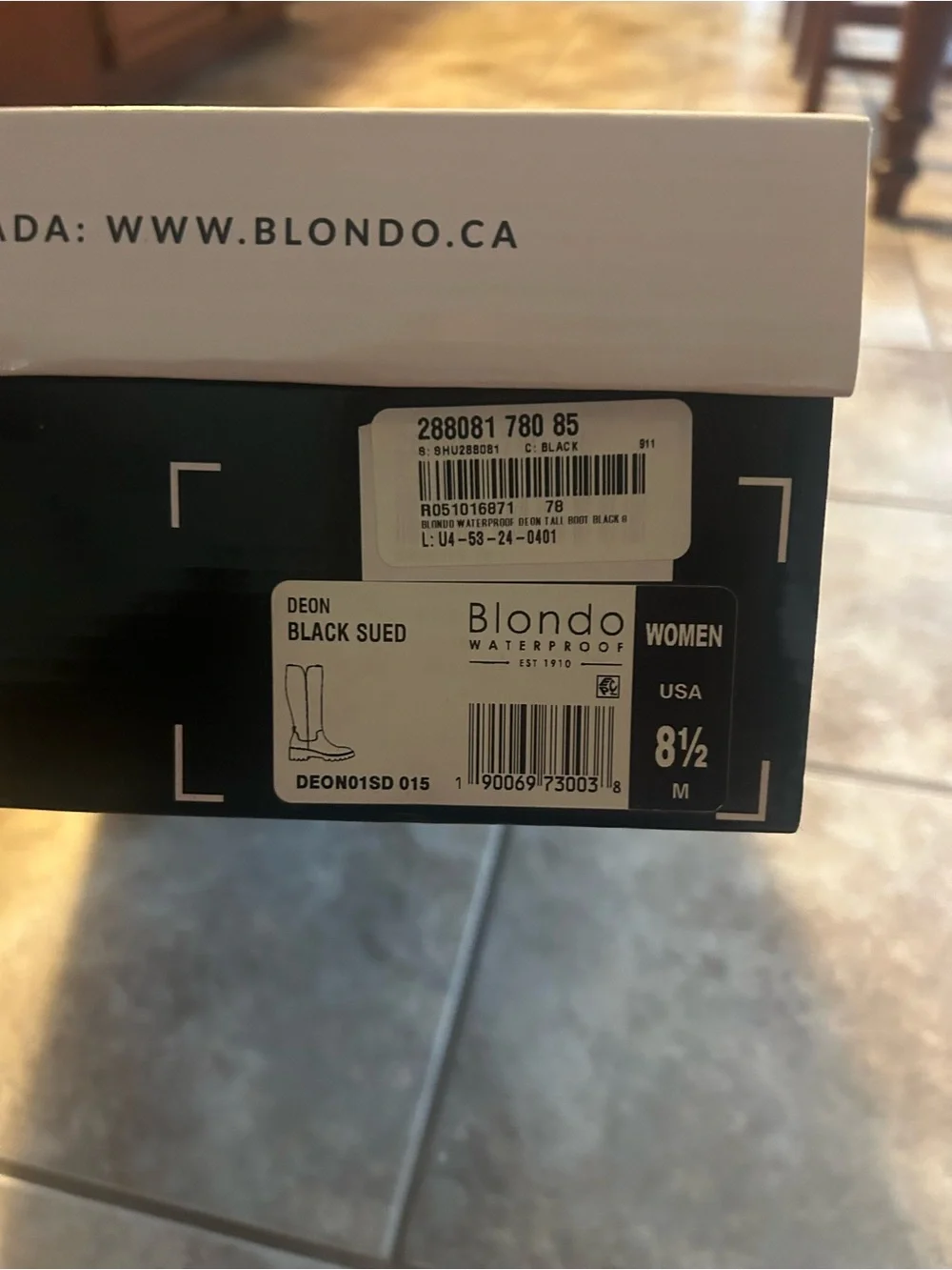 Blondo Deon Black Waterproof Suede Lug Sole Tall Boots